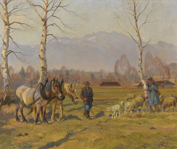 Johann Georg Schlech - Öl auf Leinwand