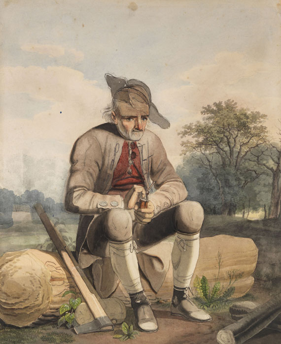 Johann Michael Voltz - Gouache