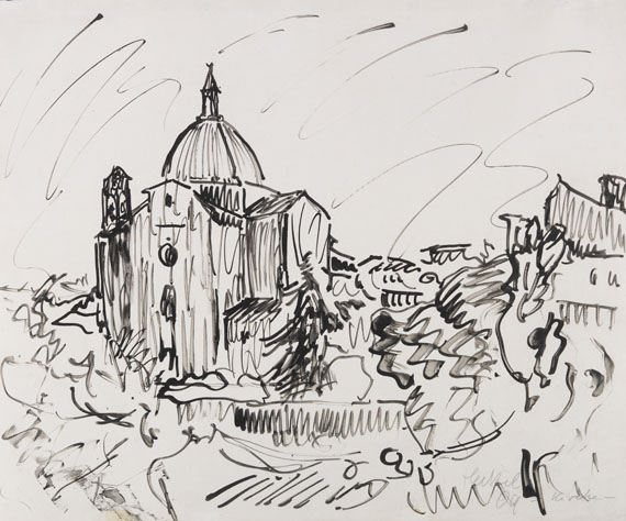 Erich Heckel - Brush and India ink drawing