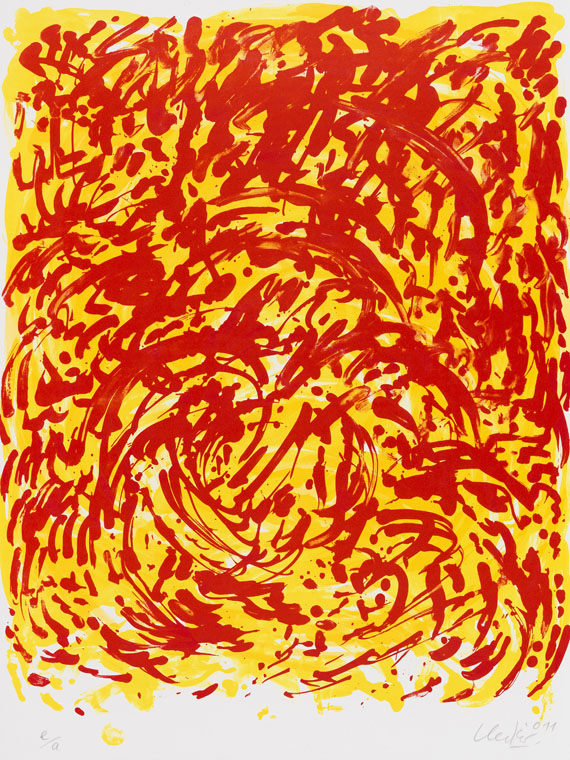 Günther Uecker - Lithograph in colors