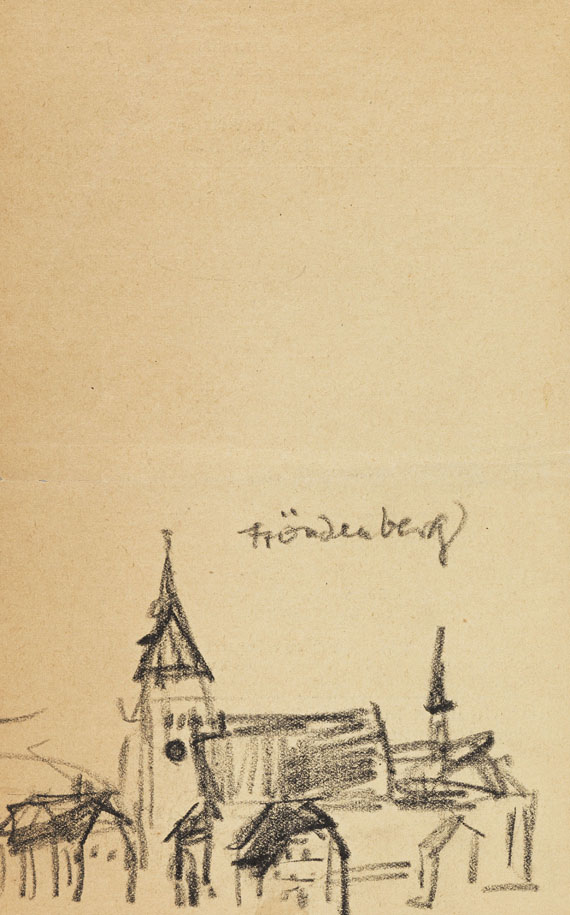 Lyonel Feininger - Charcoal drawing
