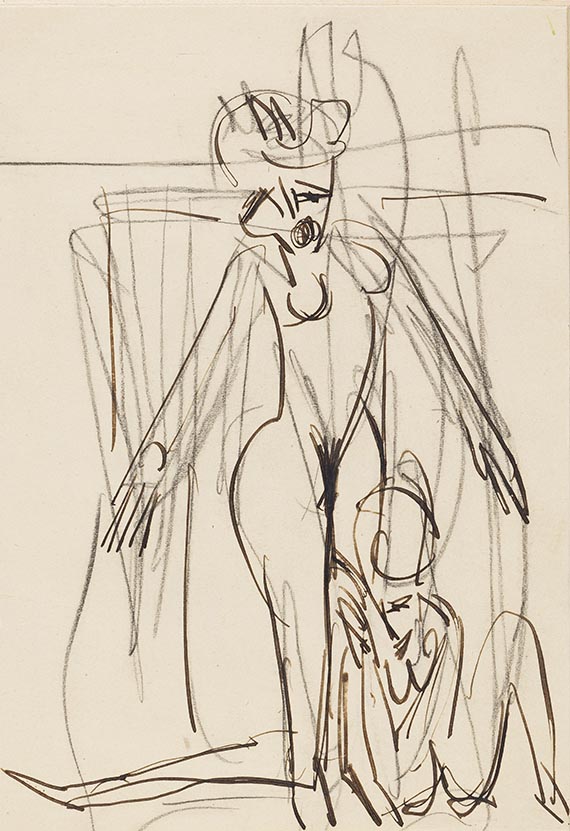 Ernst Ludwig Kirchner - Pen and India ink drawing