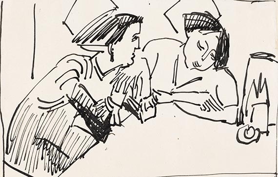 Ernst Ludwig Kirchner - Pen and India ink drawing