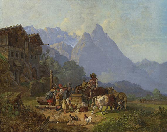 Bürkel, Heinrich - Oil on panel