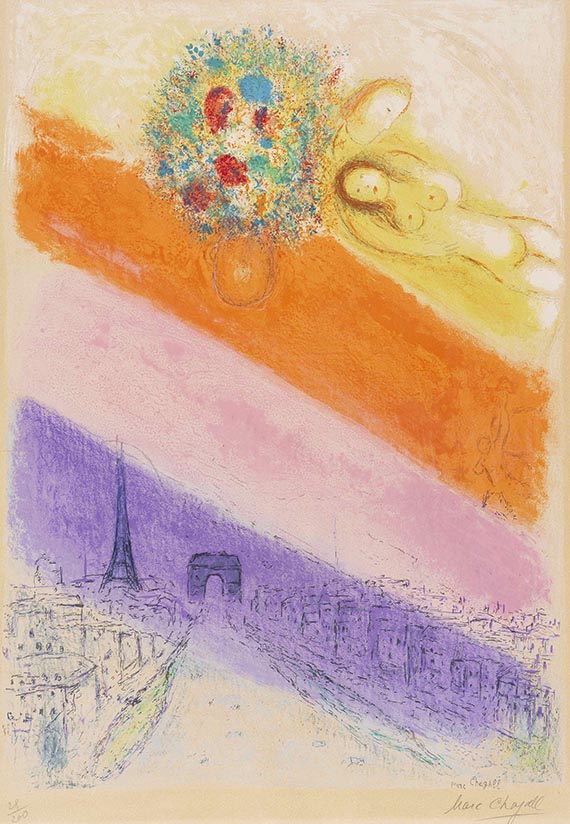 Marc Chagall - Lithograph in colors