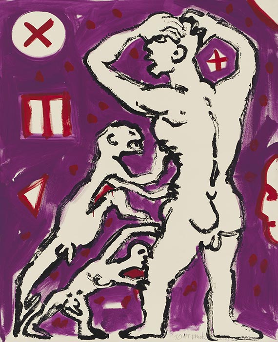 Penck (d.i. Ralf Winkler), A. R. - Acrylic on canvas