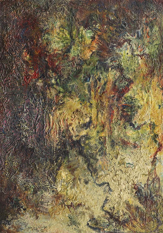 Schultze, Bernard - Oil on cardboard
