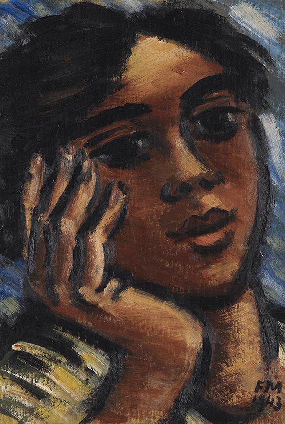 Masereel, Frans - Oil on cardboard