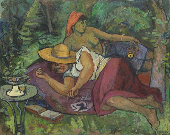 J&uuml;chser, Hans - Oil on canvas