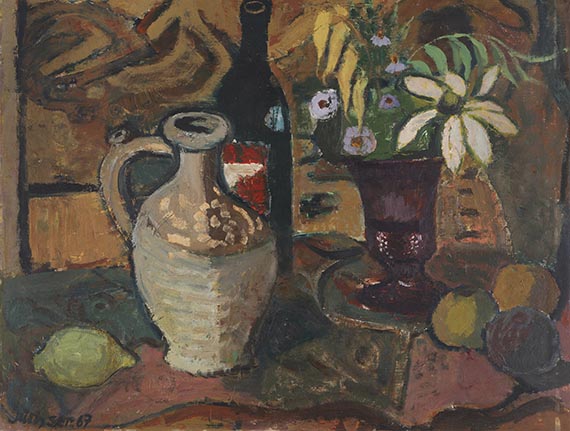 J&uuml;chser, Hans - Oil on fibreboard