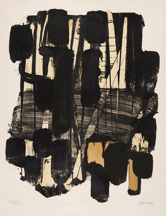 Soulages, Pierre - Lithograph in colors