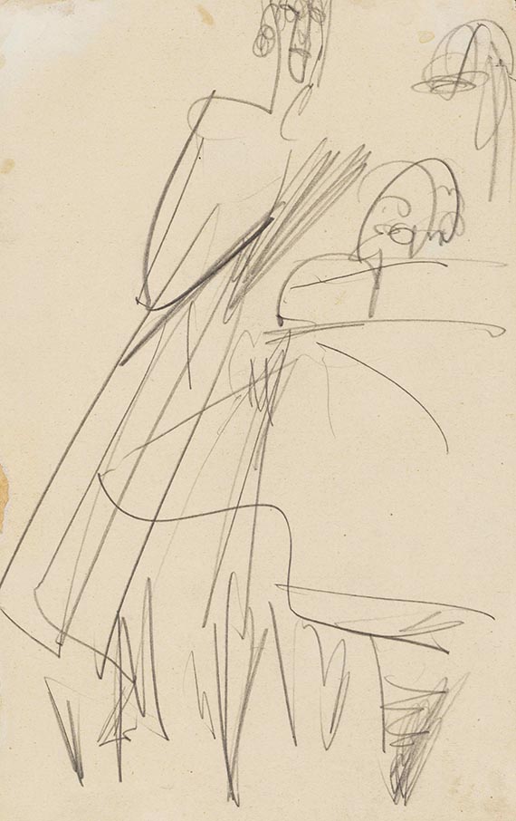 Kirchner, Ernst Ludwig - Pencil drawing