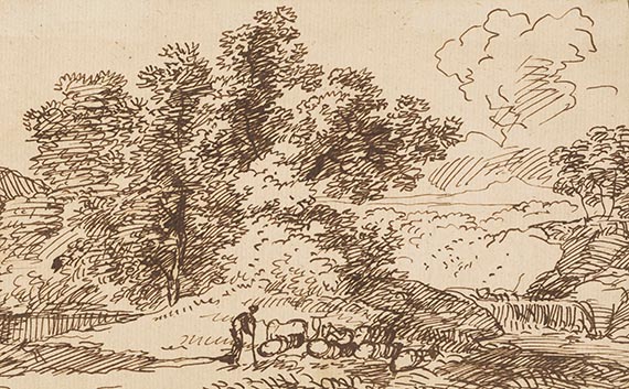 Kobell, Franz - Pen and ink drawing