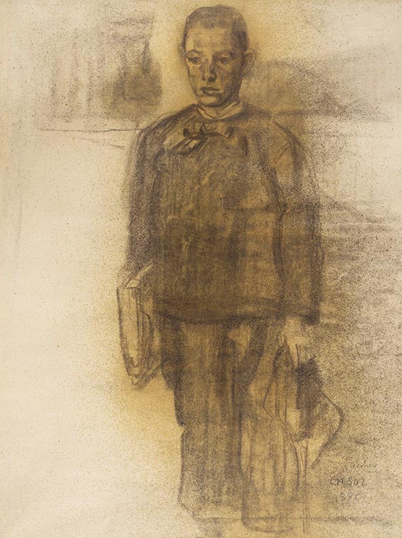 Ensor, James - Charcoal drawing