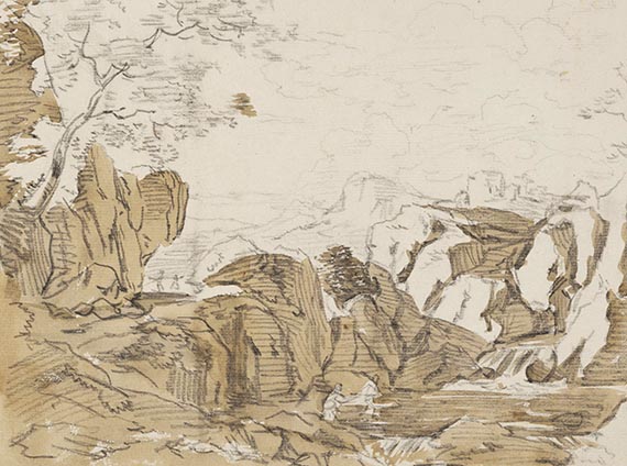 Reinhart, Johann Christian - Charcoal drawing