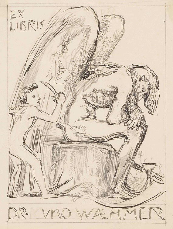 Klinger, Max - Pencil drawing