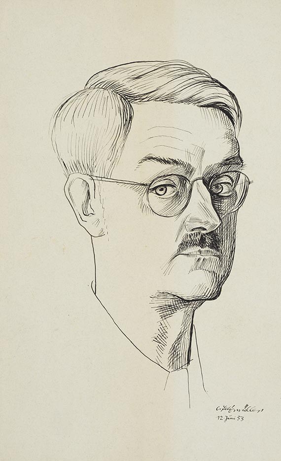 Felixm&uuml;ller, Conrad - Pen and ink drawing