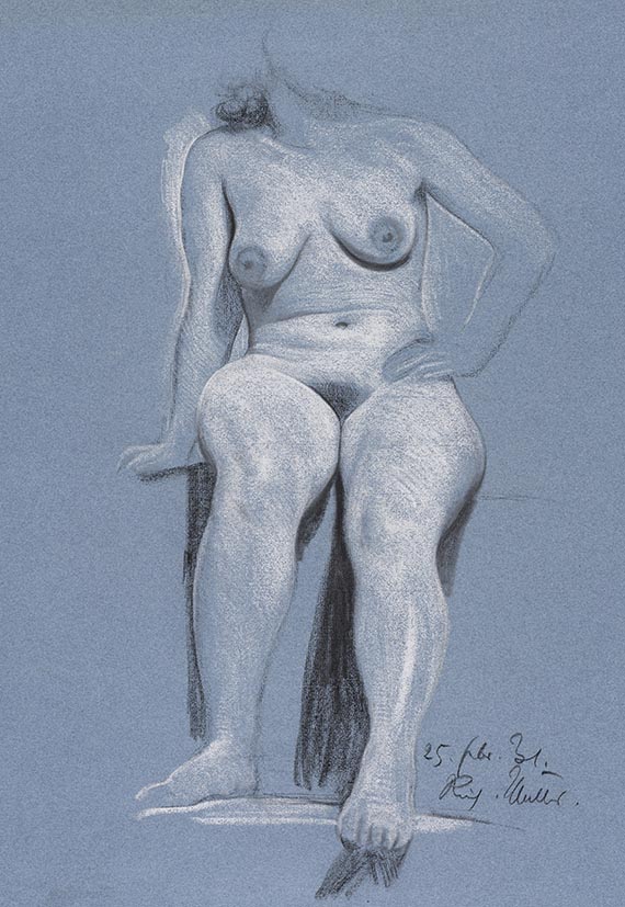 M&uuml;ller, Richard - Chalk drawing