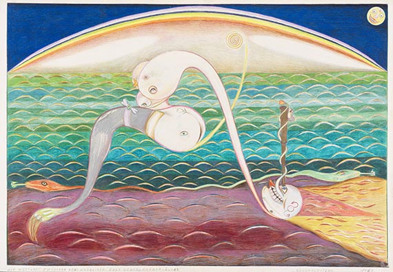 Schr&ouml;der-Sonnenstern, Friedrich - Colored pencil drawing