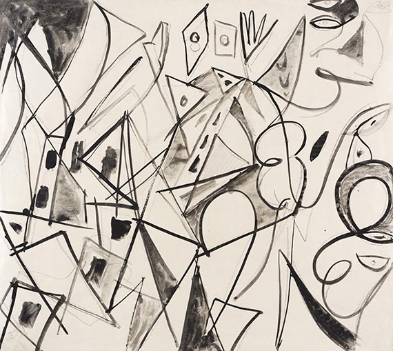 Nay, Ernst Wilhelm - Brush and India ink