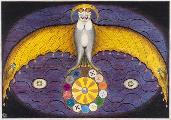 Schr&ouml;der-Sonnenstern, Friedrich - Colored pencil drawing