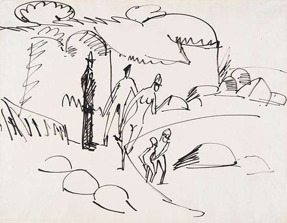Kirchner, Ernst Ludwig - Reed pen