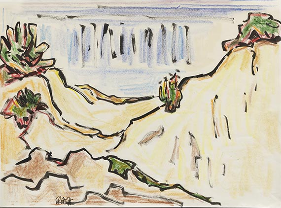 Schmidt-Rottluff, Karl - Colored chalk
